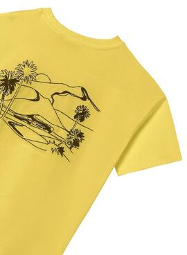 Camiseta Mayoral texto bordado azul para niño