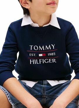 Sudadera Tommy Hilfiger Flag marino para niño