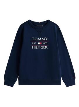 Sudadera Tommy Hilfiger Flag marino para niño