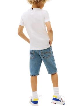 Camiseta Tommy Hilfiger MultiFlag blanco para niño