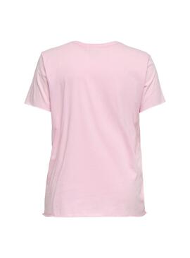 Camiseta Only Lucy Dreamer rosa para mujer 