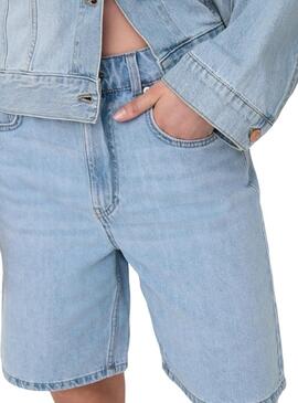 Bermuda Only Robyn denim azul claro para mujer