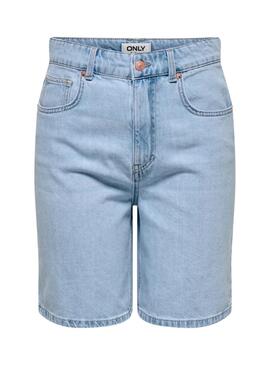 Bermuda Only Robyn denim azul claro para mujer