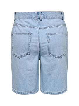 Bermuda Only Robyn denim azul claro para mujer