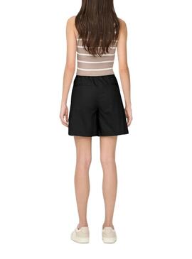 Bermuda Only Zora cintura media negro para mujer