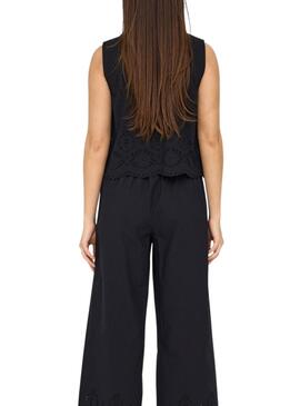 Camisa Only Roxanne Resort negro para mujer
