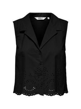 Camisa Only Roxanne Resort negro para mujer