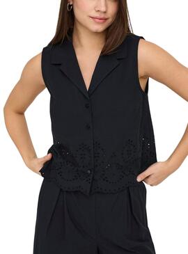 Camisa Only Roxanne Resort negro para mujer