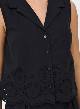 Camisa Only Roxanne Resort negro para mujer