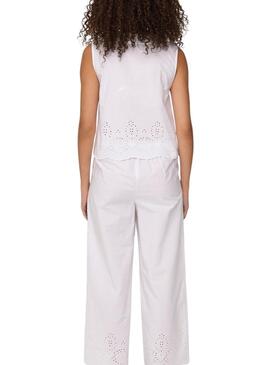 Camisa Only Roxanne Resort blanco para mujer