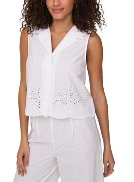 Camisa Only Roxanne Resort blanco para mujer