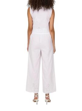 Pantalón Only Roxanne Culotte blanco para mujer