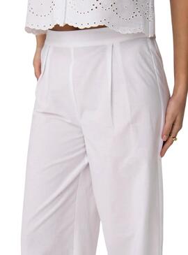 Pantalón Only Roxanne Culotte blanco para mujer