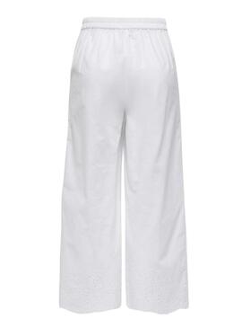 Pantalón Only Roxanne Culotte blanco para mujer
