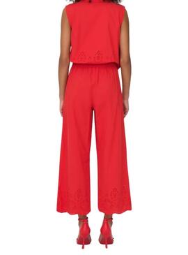 Pantalón Only Roxanne Culotte rojo para mujer