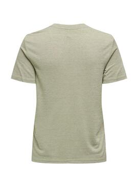 Camiseta Only Charlotte verde para mujer