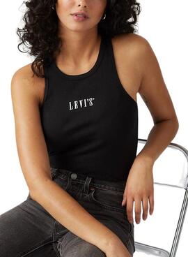 Camiseta Levis Gemini sin mangas negro para mujer