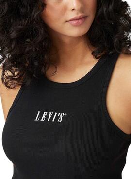 Camiseta Levis Gemini sin mangas negro para mujer