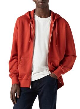 Sudadera Levis Zip Up rojo para hombre