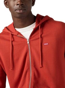 Sudadera Levis Zip Up rojo para hombre