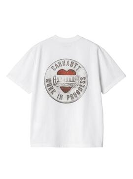 Camiseta Carhartt Button blanco para mujer