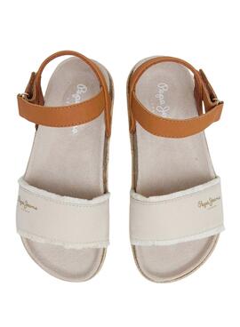 Sandalias Pepe Jeans Berlin Bass beige para niña