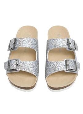 Sandalias Pepe Jeans Oban plateado para niña
