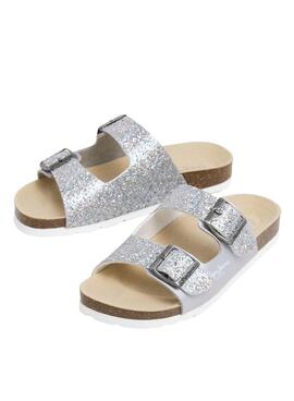 Sandalias Pepe Jeans Oban plateado para niña