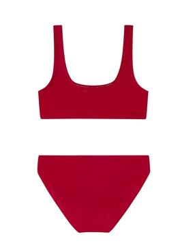 Bikini Pepe Jeans Logo rojo para niña