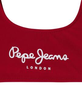 Bikini Pepe Jeans Logo rojo para niña
