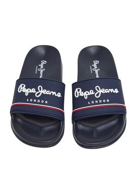 Chanclas Pepe Jeans Slider azul marino para niño