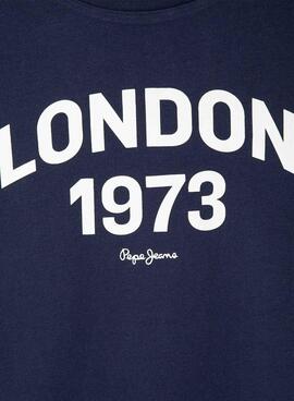 Camiseta Pepe Jeans Dylan azul marino para niño