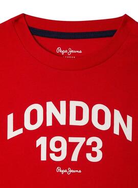 Camiseta Pepe Jeans Dylan rojo para niño