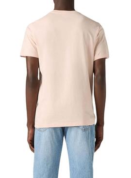 Camiseta Levis Original Housemark rosa para hombre