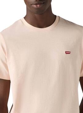 Camiseta Levis Original Housemark rosa para hombre