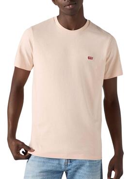 Camiseta Levis Original Housemark rosa para hombre