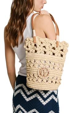 Bolso  Pepe Jeans Enid rafia para mujer