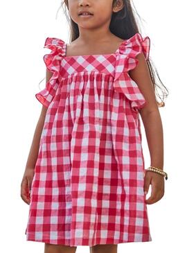 Vestido Mayoral vichy rosa blanco para niña