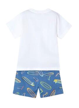 Conjunto Mayoral punto bermuda azul para niño