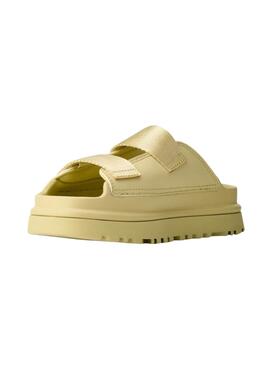 Sandalias UGG GoldenGlow Slide verde niño y niña