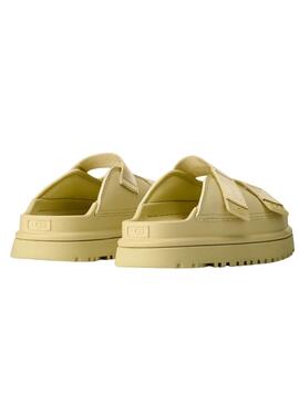 Sandalias UGG GoldenGlow Slide verde niño y niña