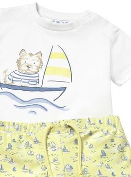 Bañador Mayoral Camiseta Sorbete amarillo bebe