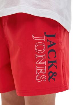 Bañador Jack And Jones Maui rojo para niño