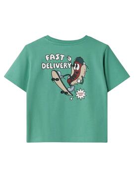 Camiseta Name It David Regular verde para niño