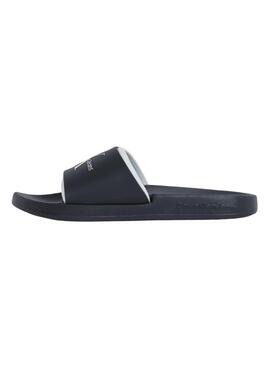  Chanclas Calvin Klein Jeans Slide Monogram negro para hombre 
