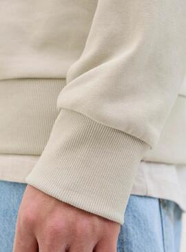 Sudadera Jack and Jones Hawaii Shape beige para hombre