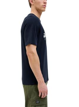 Camiseta Jack and Jones Hawaii Shape azul marino para hombre