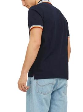 Polo Jack and Jones Paulos azul marino para hombre