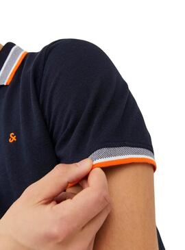 Polo Jack and Jones Paulos azul marino para hombre