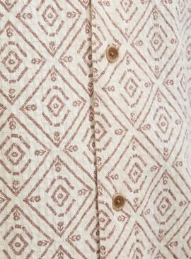 Camisa Jack and Jones Vicent beige para hombre
